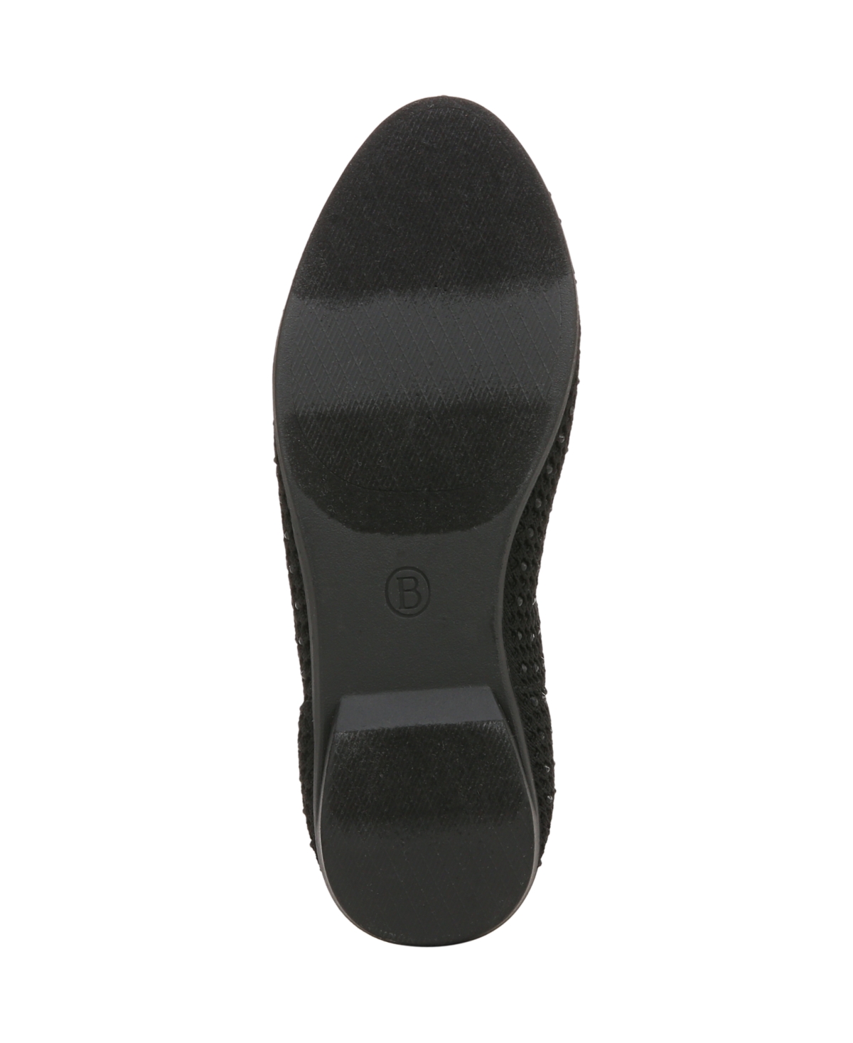 Bzees Kallie Washable Ballet Flats In Black Knit Fabric