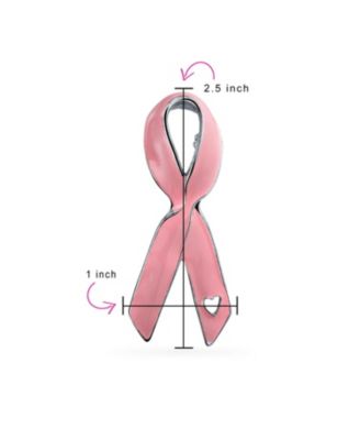 Prevention Pink Ribbon Breast Cancer Survivor Brooch Pin Gold Heart Accessory