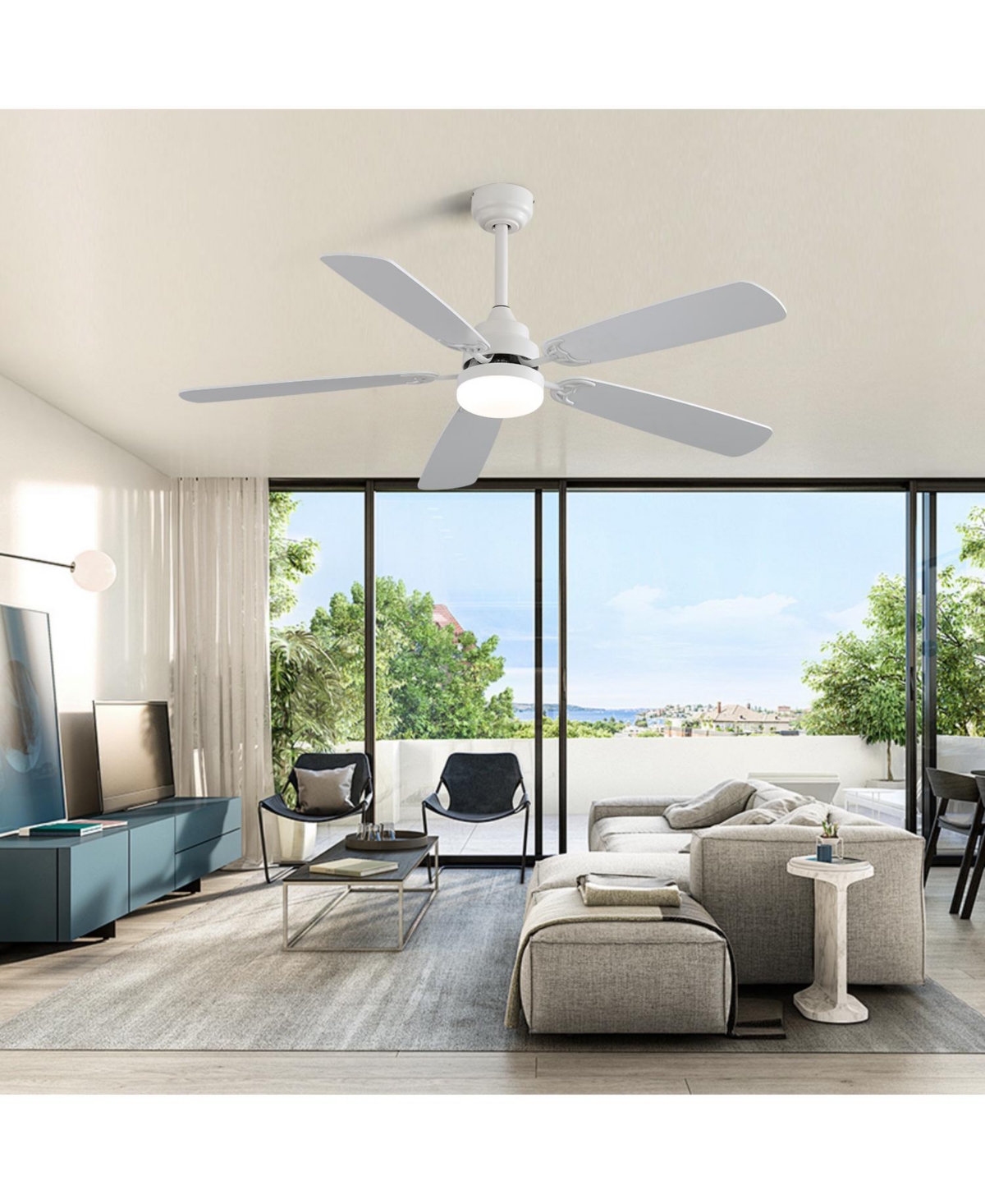 Sofucor Ceiling Fans with Lights and Remote Low Profile Ceiling Fan