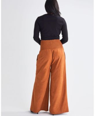 Maternity Stacie Wide Leg Pants in Suede
