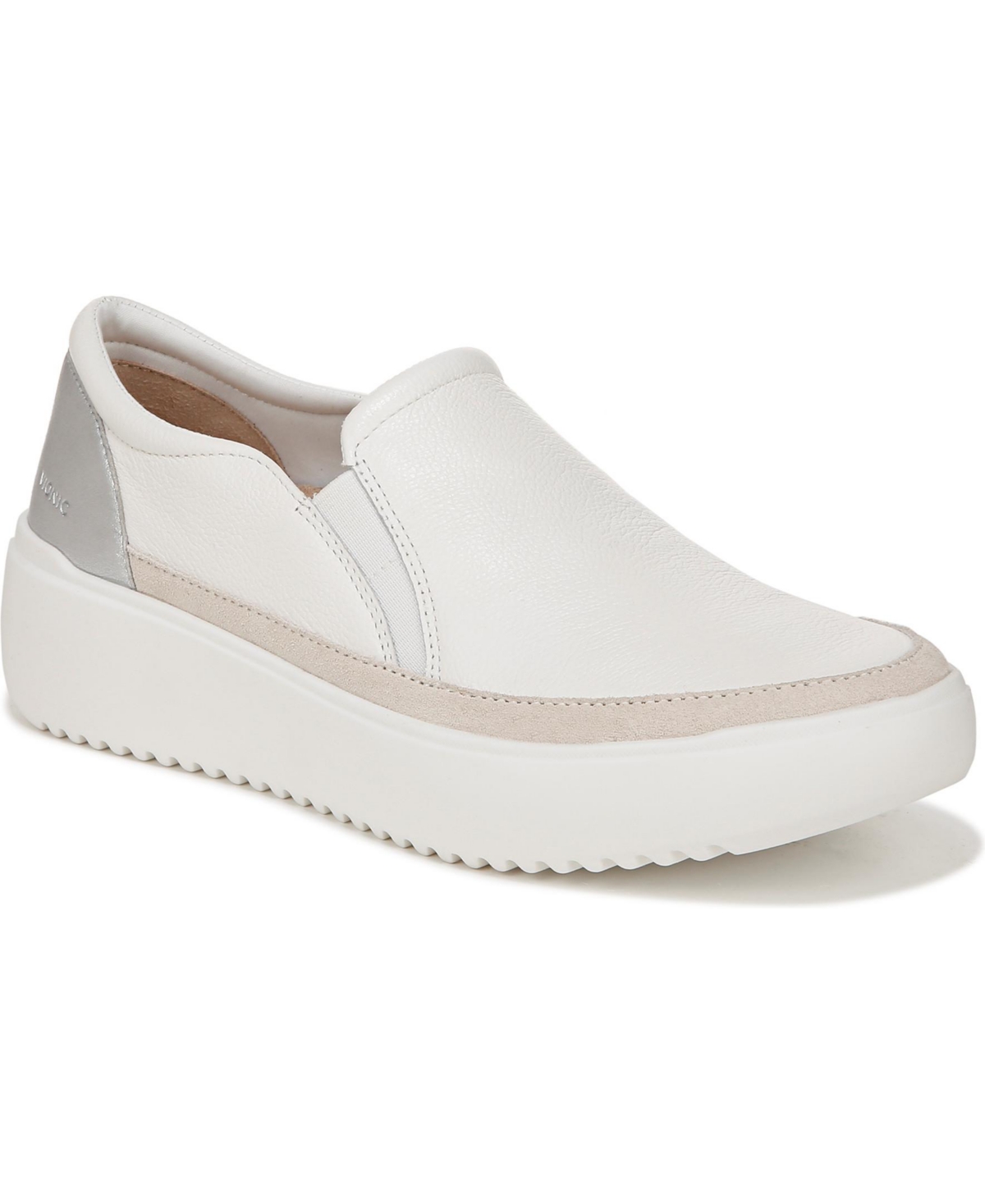 Womens Kearny Slip On Shoes - Cream leather