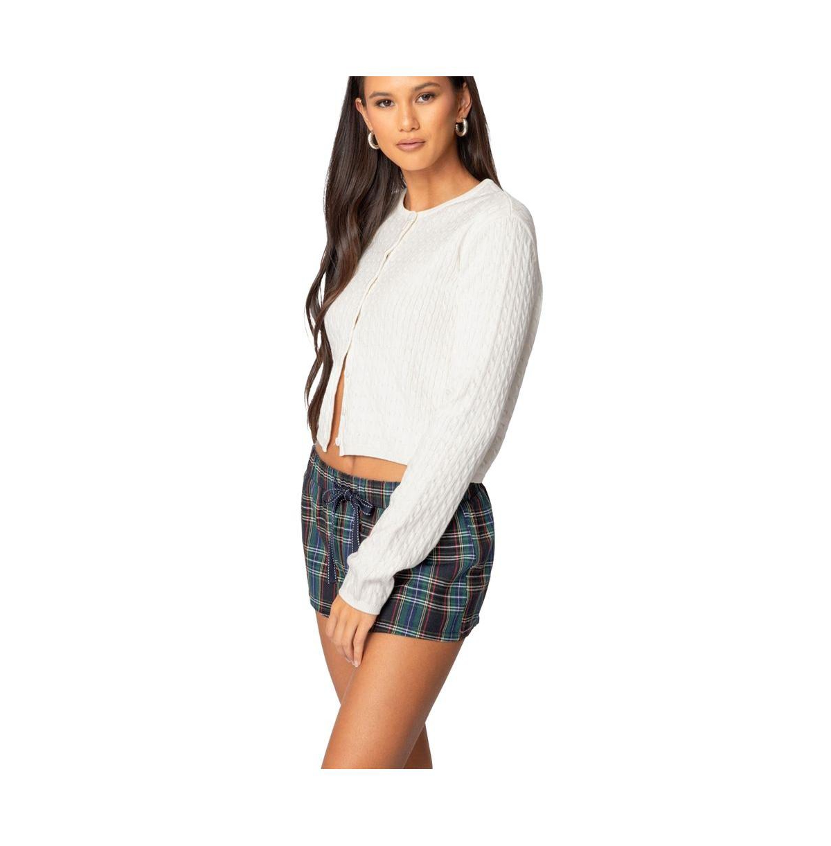 Edikted Women's Crisada Cable Knit Cardigan
