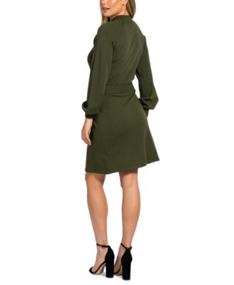 Women's Mock Neck Long-Sleeve Sweater Dress
