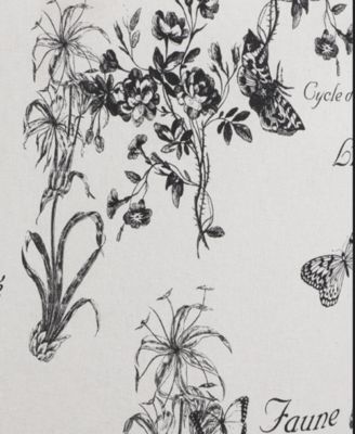 26.25" Print Canvas Churchill Accent Chair with Ottoman