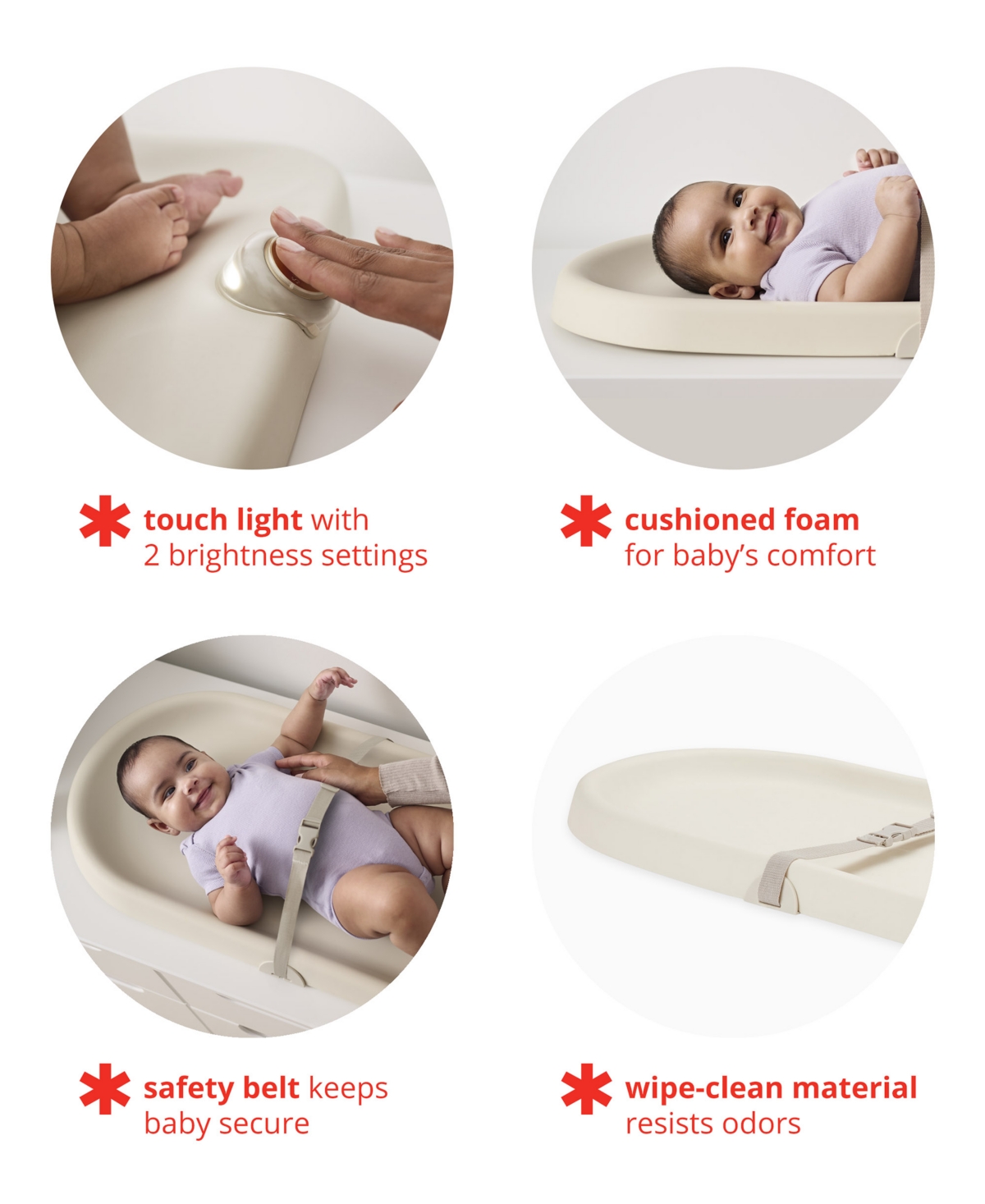 Skip Hop Light-up Changing Pad In Tan