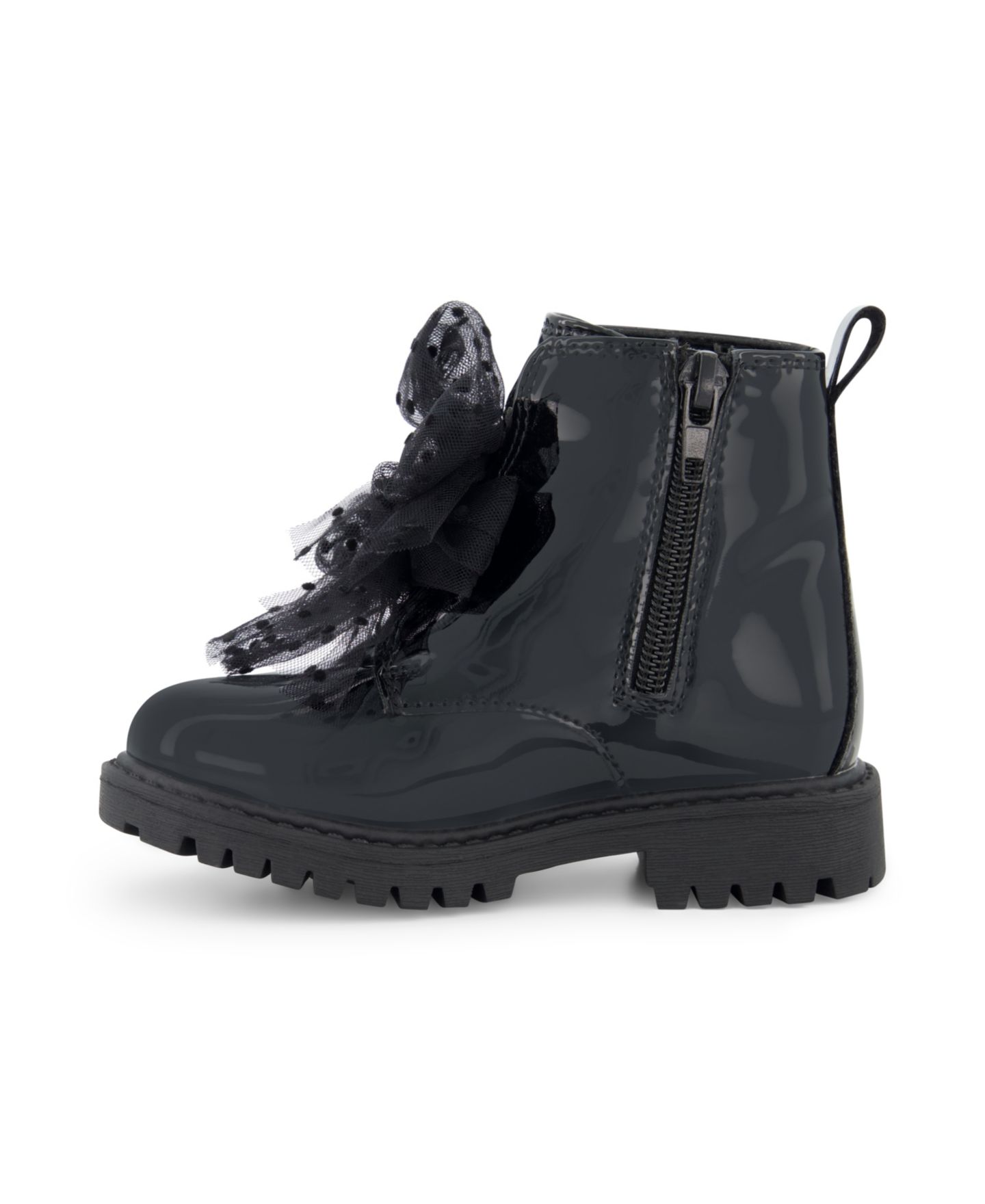 Ботинки Jessica Simpson Daria Double Bow Ankle Boot для девочек-малышей, цвет: Чёрный — фото 4