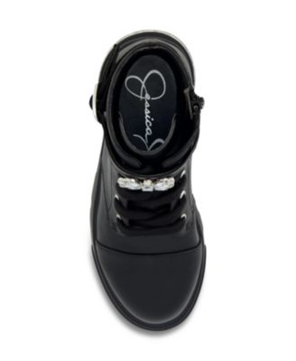 Little and Big Girls Rosa Brooch Moto Boot