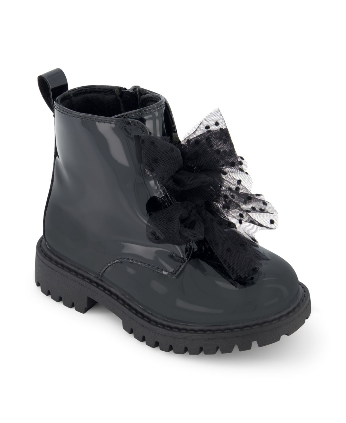 Ботинки Jessica Simpson Daria Double Bow Ankle Boot для девочек-малышей, цвет: Чёрный — фото 1