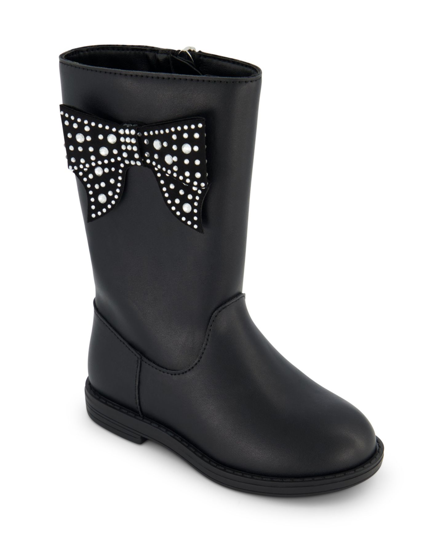 Ботинки Jessica Simpson Evie Ribbon Riding Boot для девочек-малышей, цвет: Чёрный — фото 1