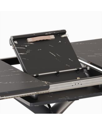 Extendable Dining Set for 6-8 with Soft Padded Chairs