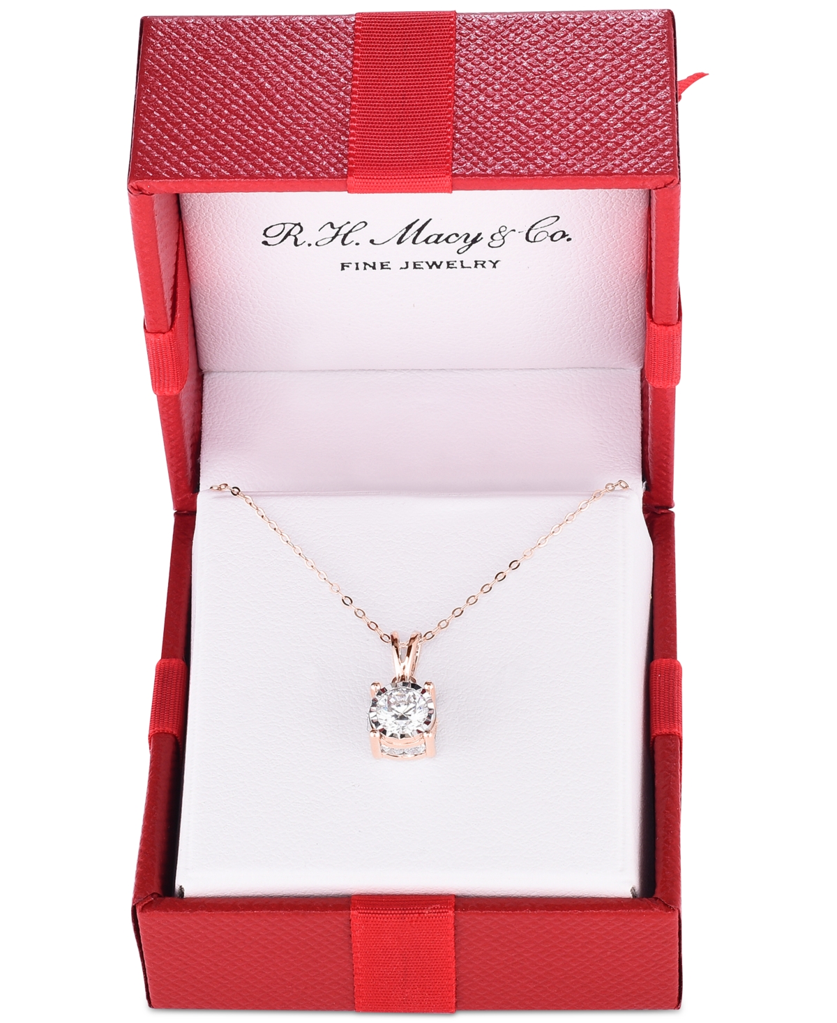 TruMiracle Diamond Pendant Necklace (1/2 ct. t.w.) in 14k White, Yellow, or- Rose Gold