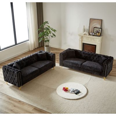 Streamdale Stylish Modern Pull Buckle Design Sofa