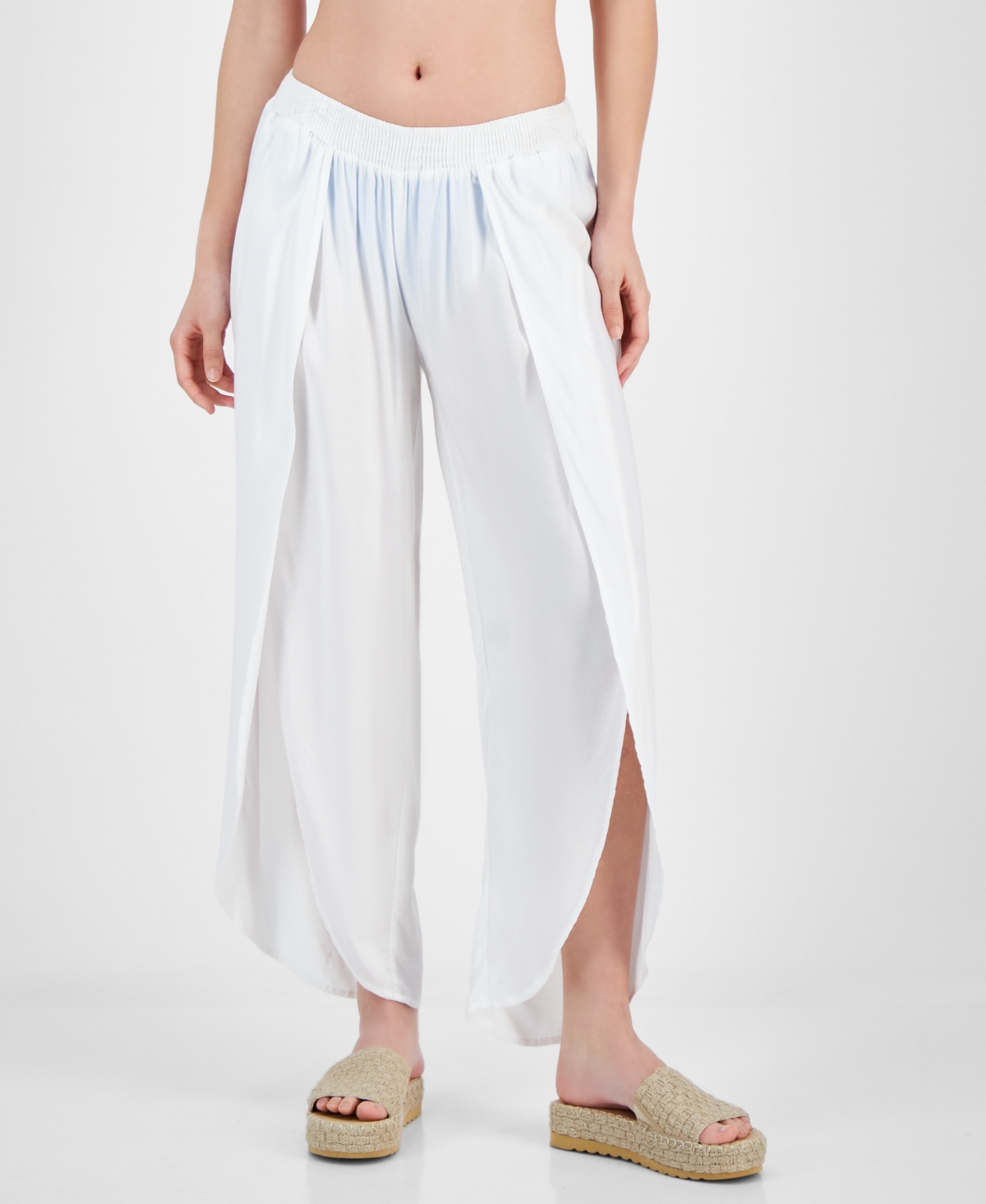 Raviya Women's Front-slit Pants In White