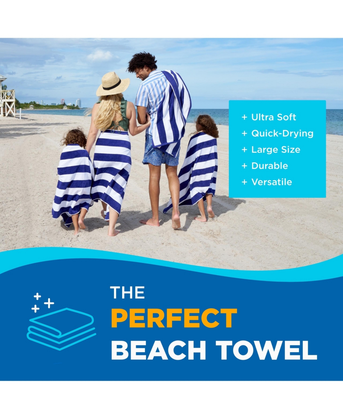 Ben Kaufman Striped Towel - Absorbent