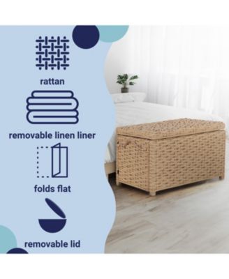 Jacob Handwoven Wicker Storage Trunk