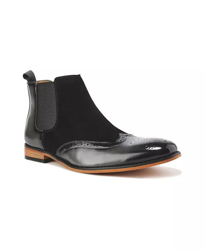 Men's Wingtip Brogue Two-Tone Chelsea Boots - thumbnail 9