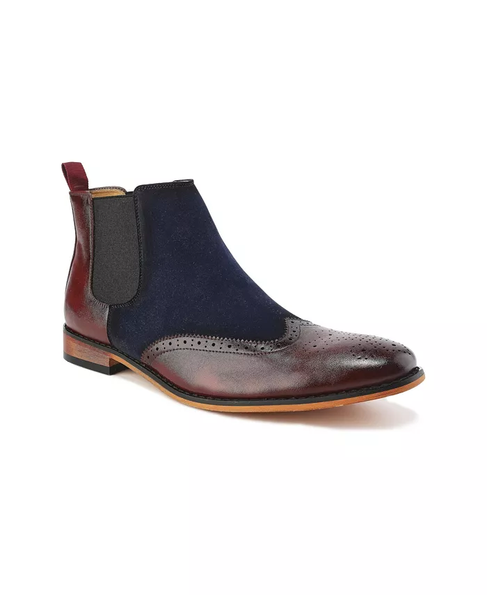 Men's Wingtip Brogue Two-Tone Chelsea Boots - thumbnail 2