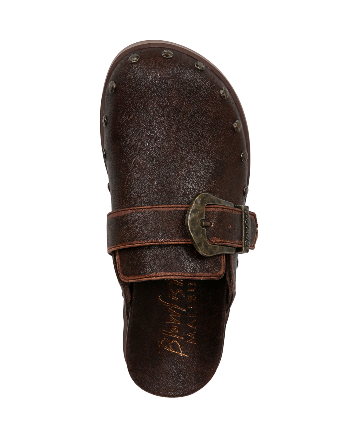Blowfish Malibu Women's Skylar Slip On Clogs In Brown Distressed Faux Leather