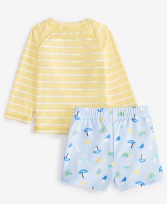Baby Boys Boat Ride Top, Hat & Swim Shorts, 3 Piece Set, Exclusively at Macy's 
