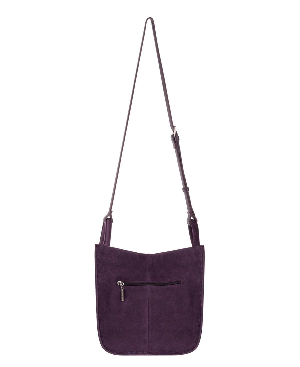The Sak Los Feliz Leather Crossbody Bag In Aubergine Suede