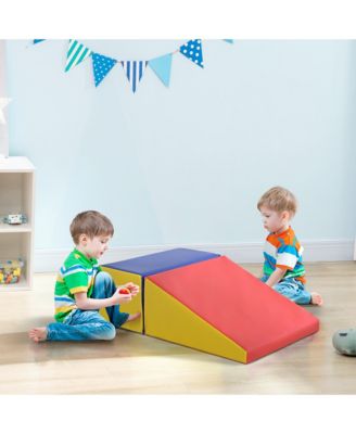 2 Piece Climb and Crawl Activity Play Set Soft Secure Foam Playset for Toddler Preschooler Indoor Play Equipment Baby Learning Toys Multicolor