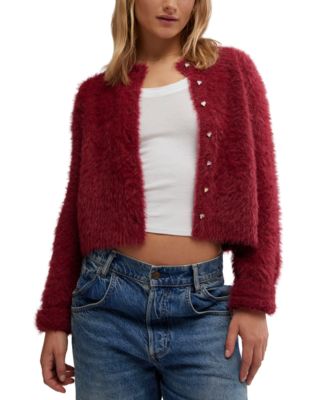 Free buy People Sweater Faux Shearling