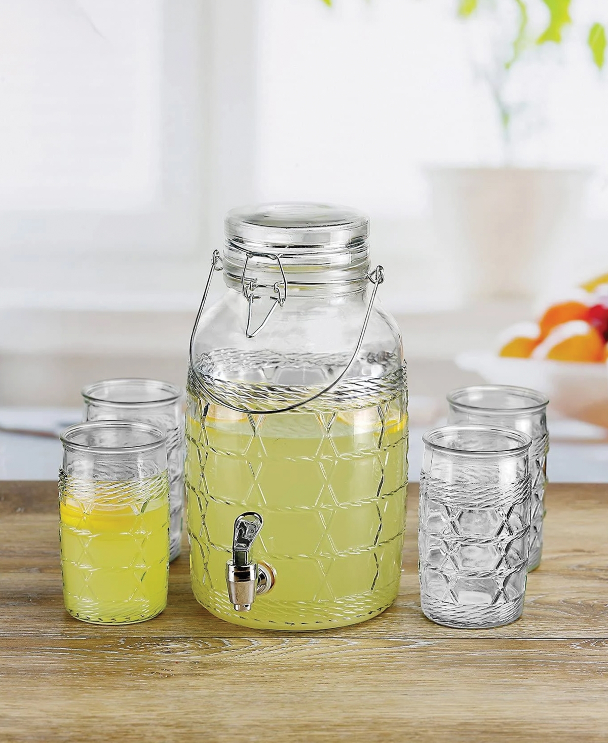 Circleware Willow Creek Wicker 5 Pc. Entertaining Set In Clear