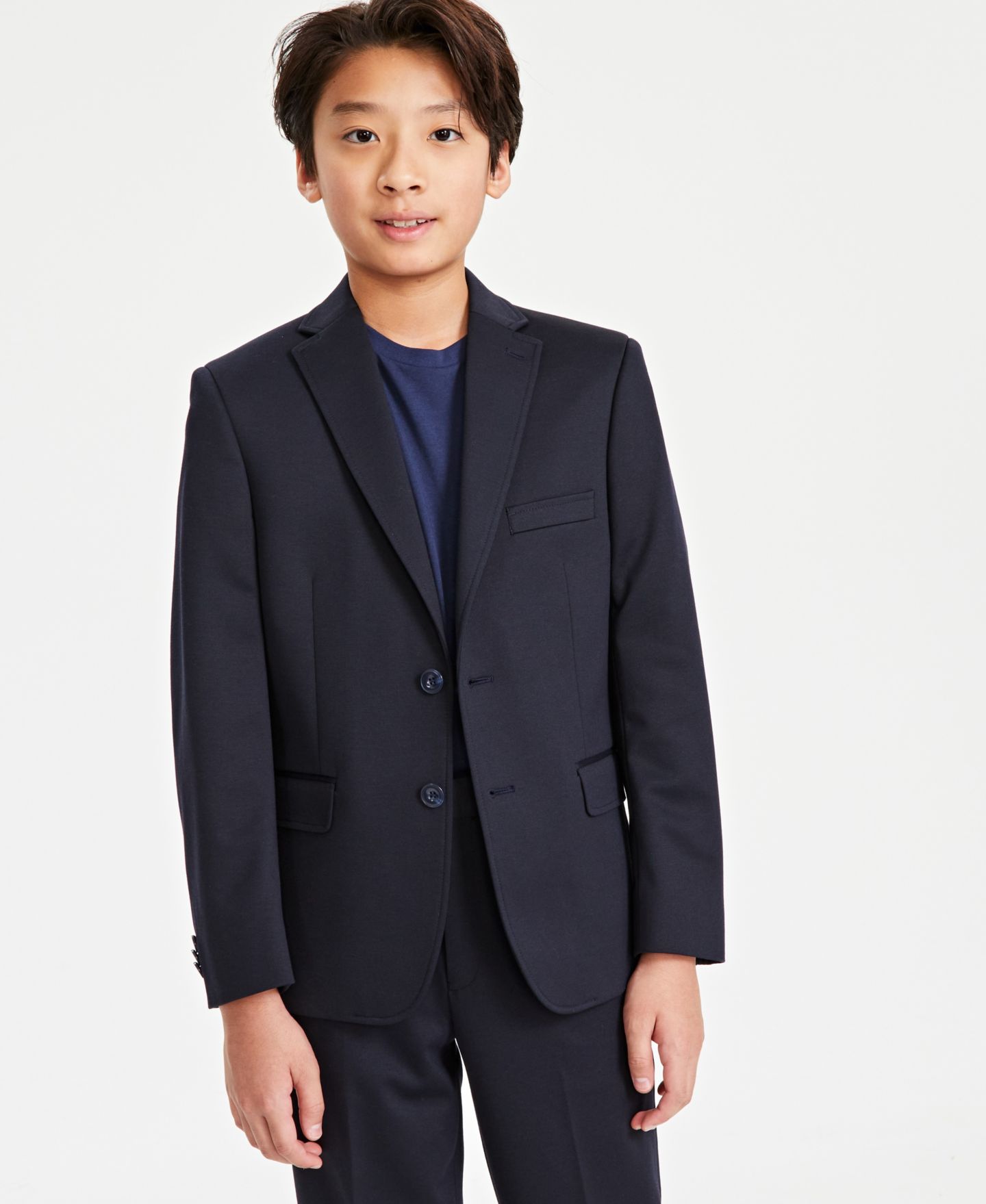Пиджак Michael Kors Knit Stretch Suit Jacket для мальчиков, цвет: Тёмно-синий — фото 1