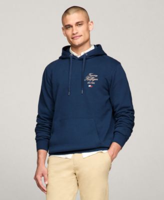 Tommy Hilfiger - Men's Long Sleeve Script Stacked Logo Hoodie