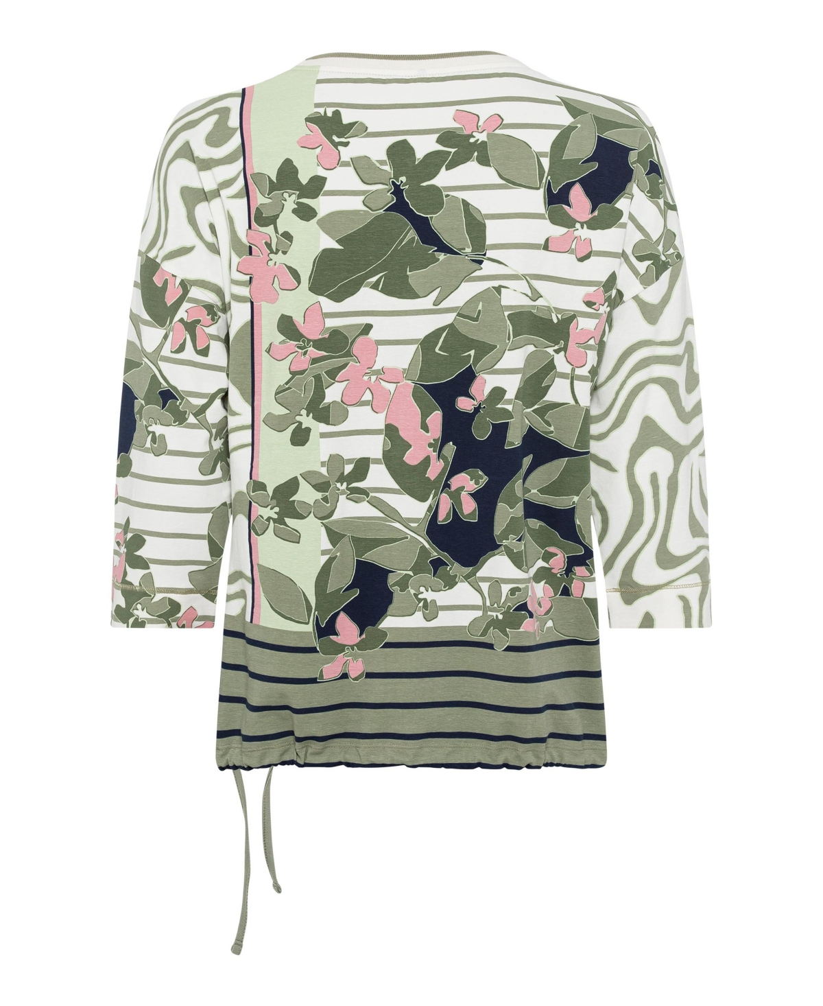 Olsen Women's Cotton Blend Multi-Print T-Shirt