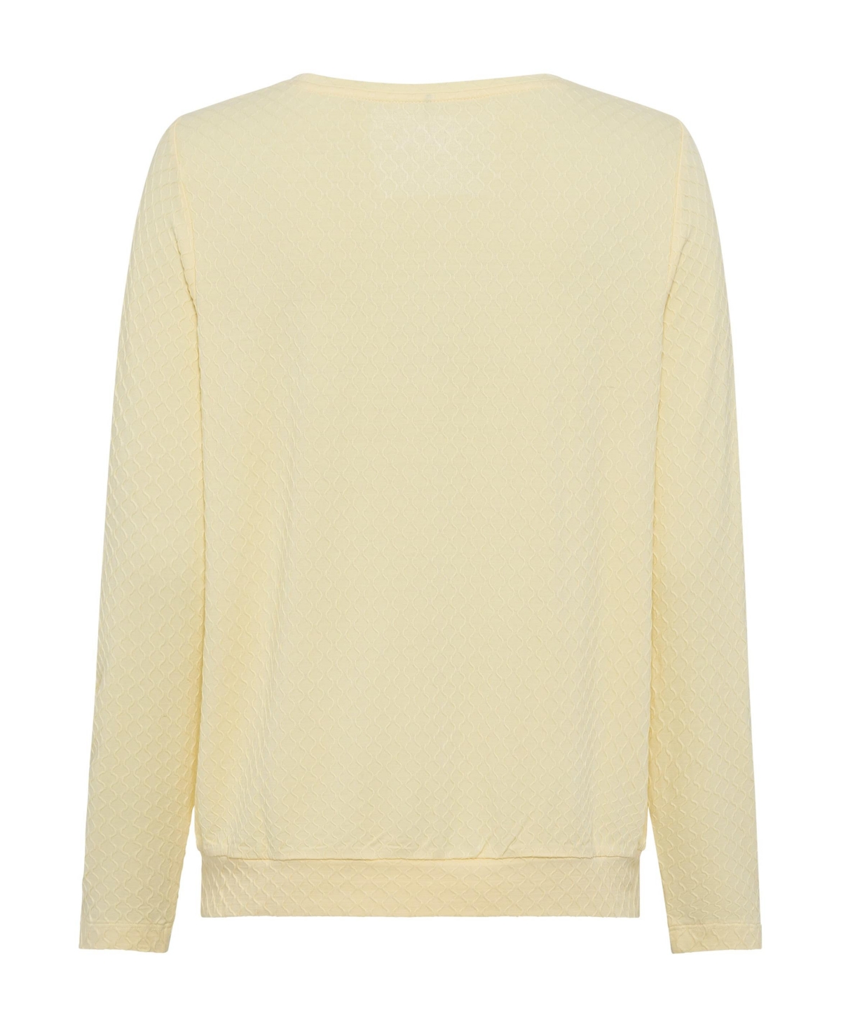 Olsen Women's Long Sleeve Solid Textured T-Shirt