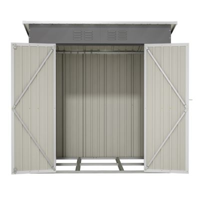 Streamdale 6'x4' Outdoor Metal Storage Shed for Garden Tools Lockable Door