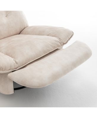 Streamdale Gold-Stamped Velvet Recliner w/ Phone Holder