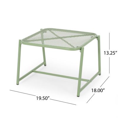 Modern Mesh Top Side Table For Outdoor Use