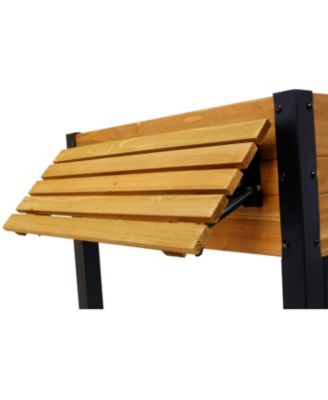 Streamdale Elevated Metal-Leg Planter Box for Herbs, Veggies, and Flowers 52.7x23.6x29.5 inches