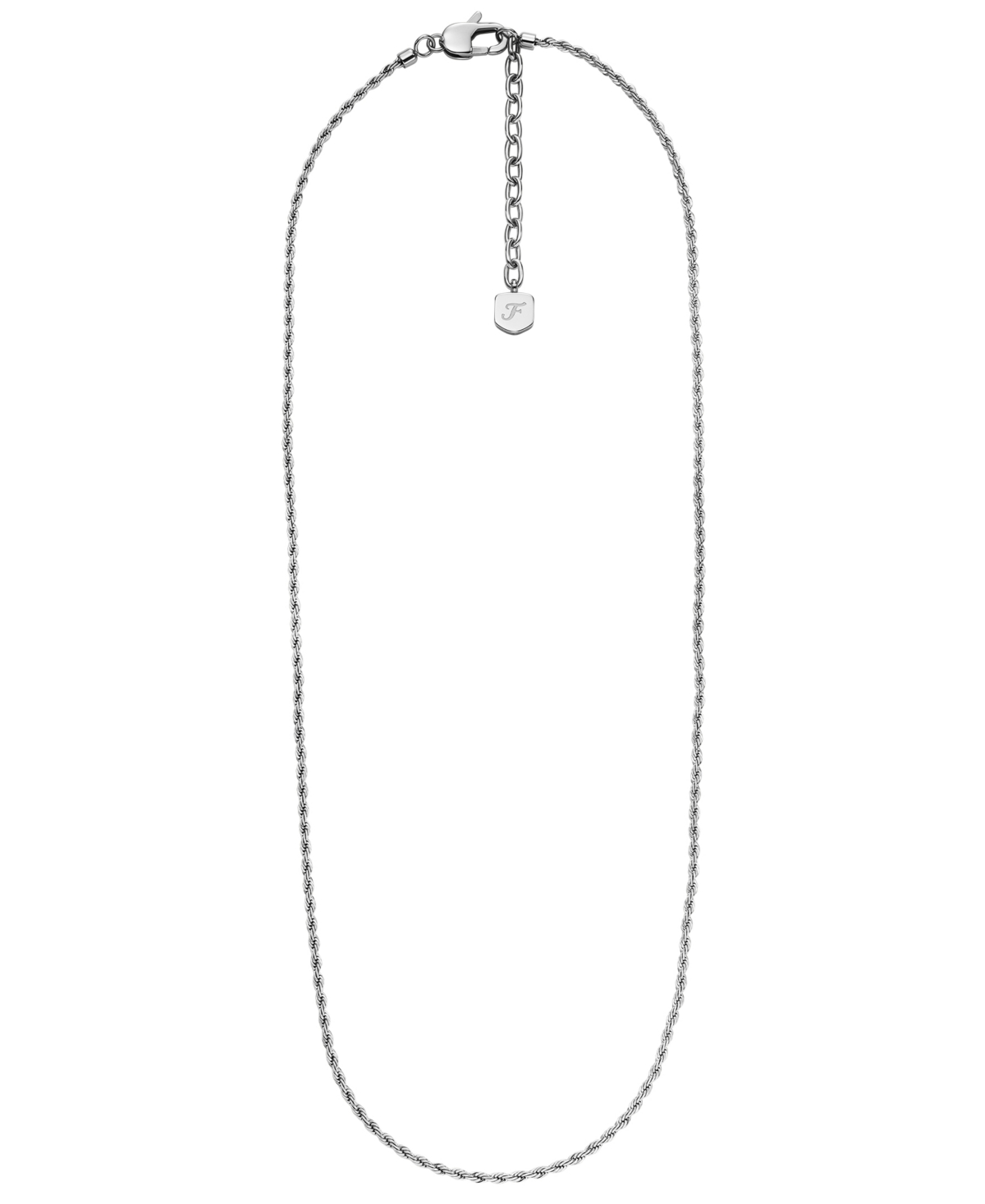 Silver Plated Stainless Steel Chain Necklace - Silver