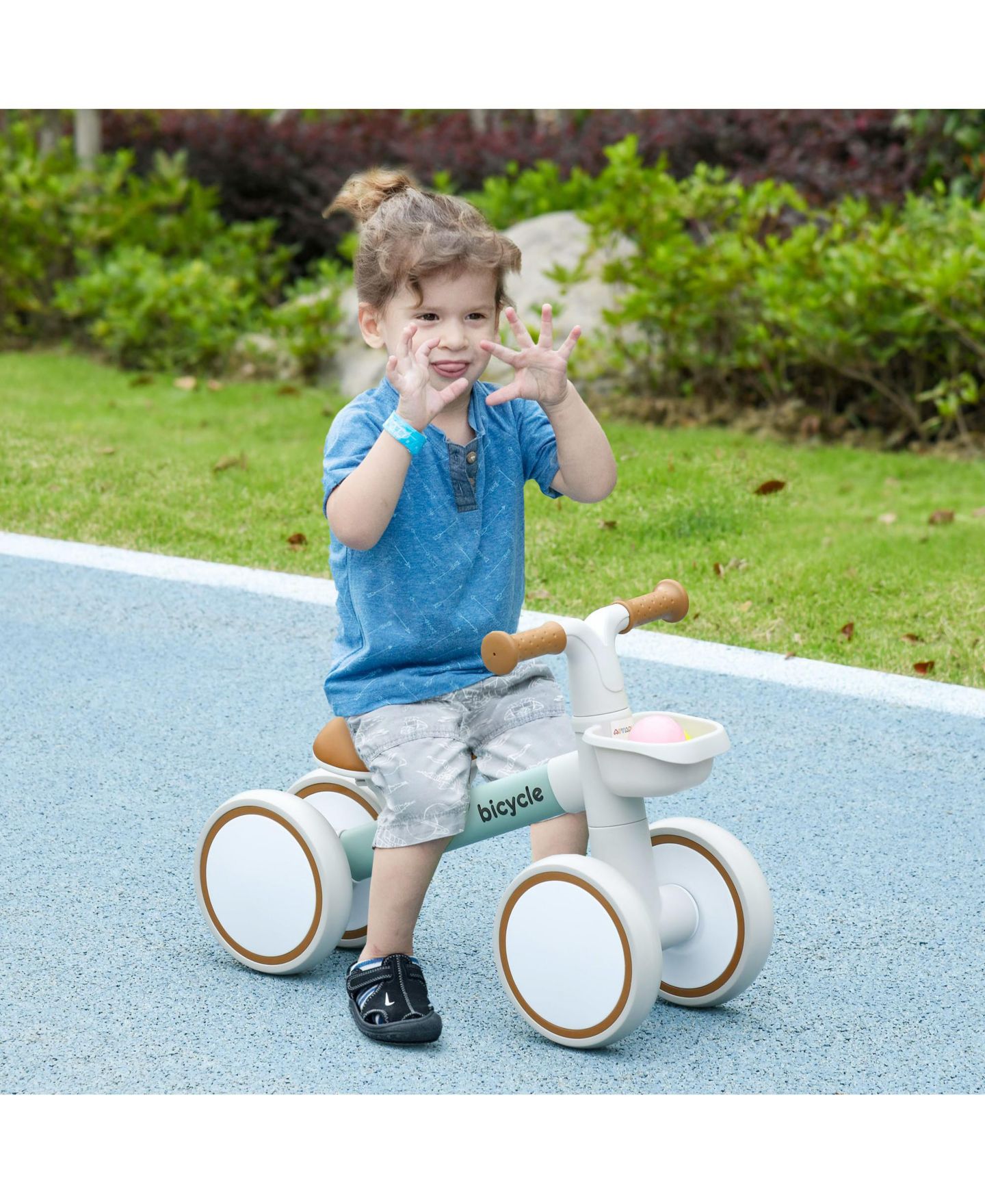 Детский беговел Streamdale Furniture 1-3 лет с регулируемым сиденьем, зелёный — фото 7