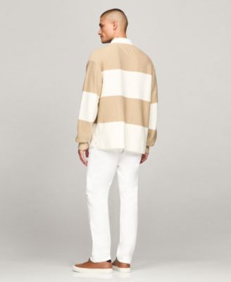 Мужской вязаный свитер поло для регби в полоску от Tommy Hilfiger