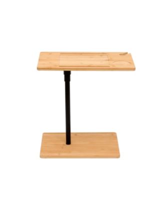  Adjustable Bamboo Couch Tray Table with Slots