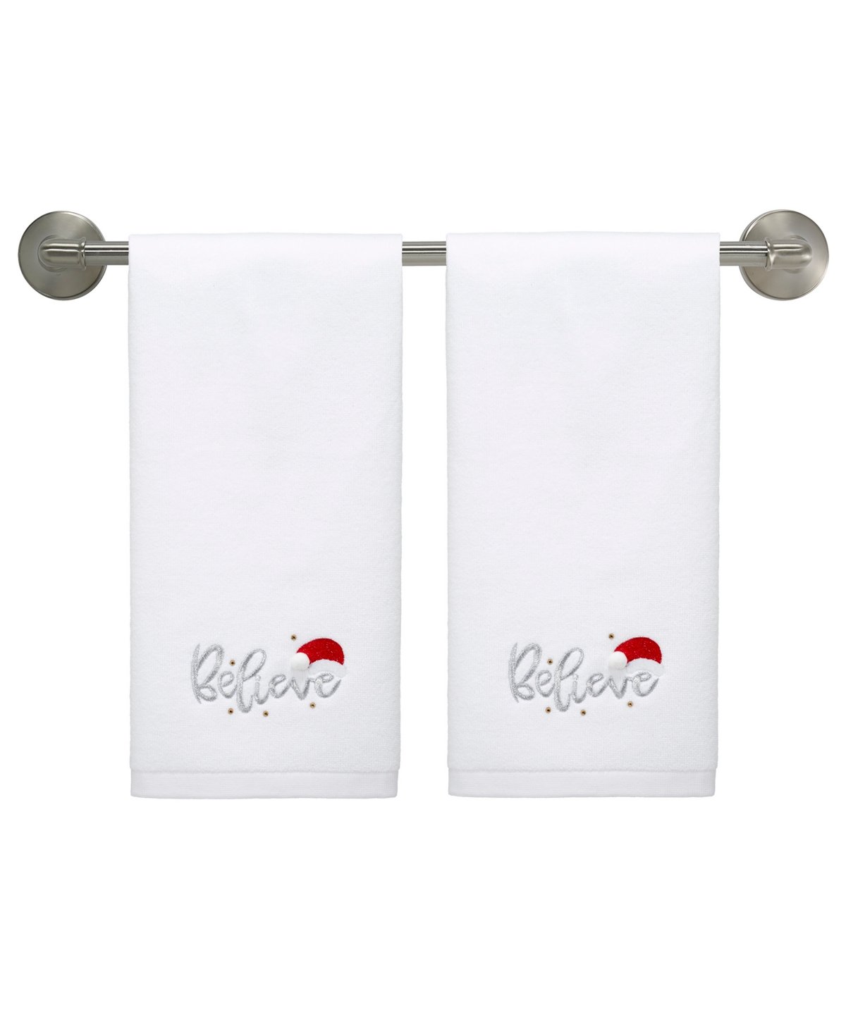 Avanti Believe Cotton Hand Towel Set, 28" X 16" In White