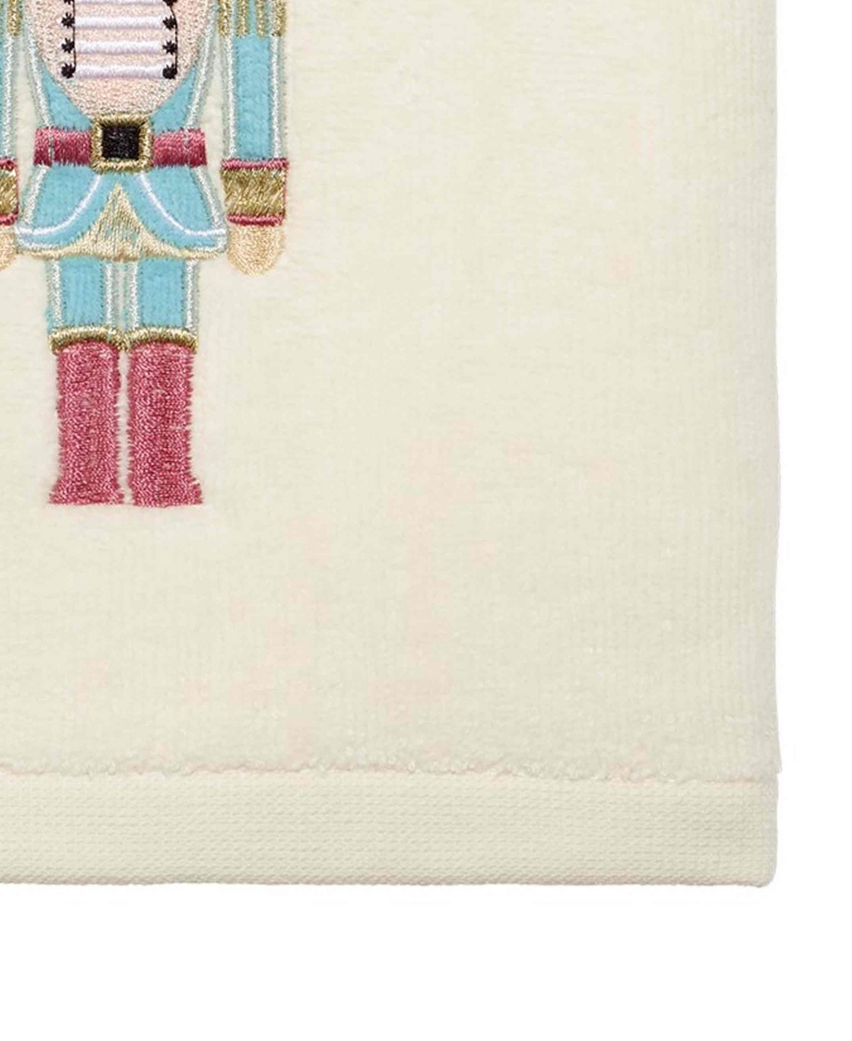 Avanti Nutcracker Cotton Hand Towel Set, 28" X 16" In Ivory