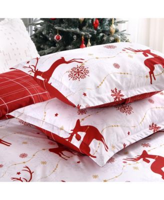 3 Pieces Christmas Holiday Bedding Duvet Cover Set, King