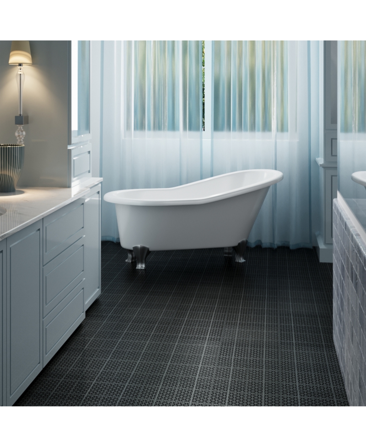 Streamdale Furniture 12 x 12 InchInterlocking Deck Tiles Plastic Waterproof Outdoor All Weather Anti-slip Bathroom Shower Balcony Porch Strong