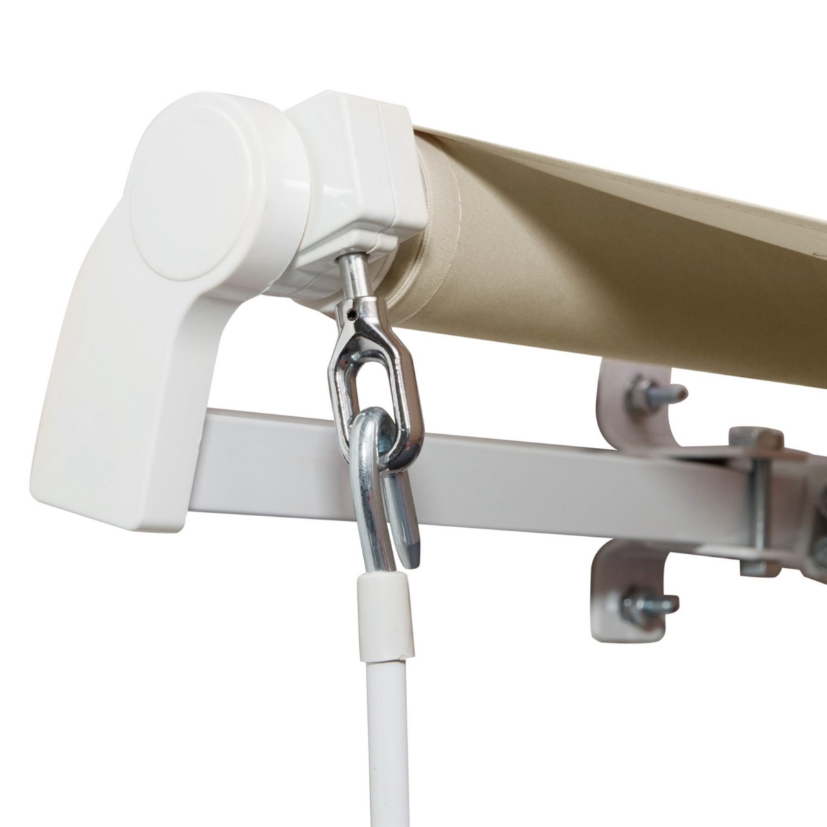 Streamdale Furniture 12' x 8' Retractable Awning Patio Awnings Sun Shade Shelter with Manual Crank Handle, 280g/m Uv & Water-Resistant Fabric and Alum