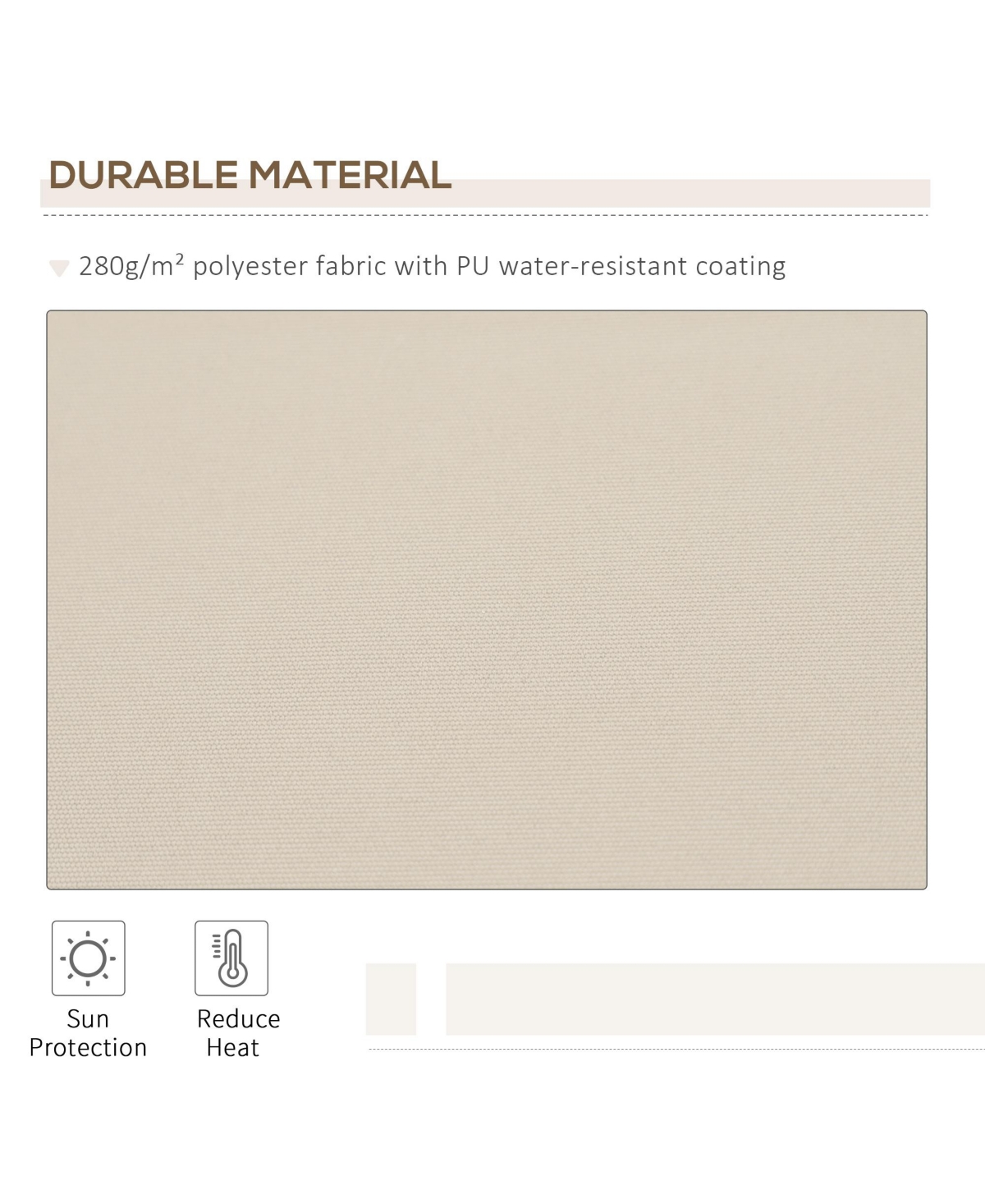 Streamdale Furniture 12' x 8' Retractable Awning Patio Awnings Sun Shade Shelter with Manual Crank Handle, 280g/m Uv & Water-Resistant Fabric and Alum