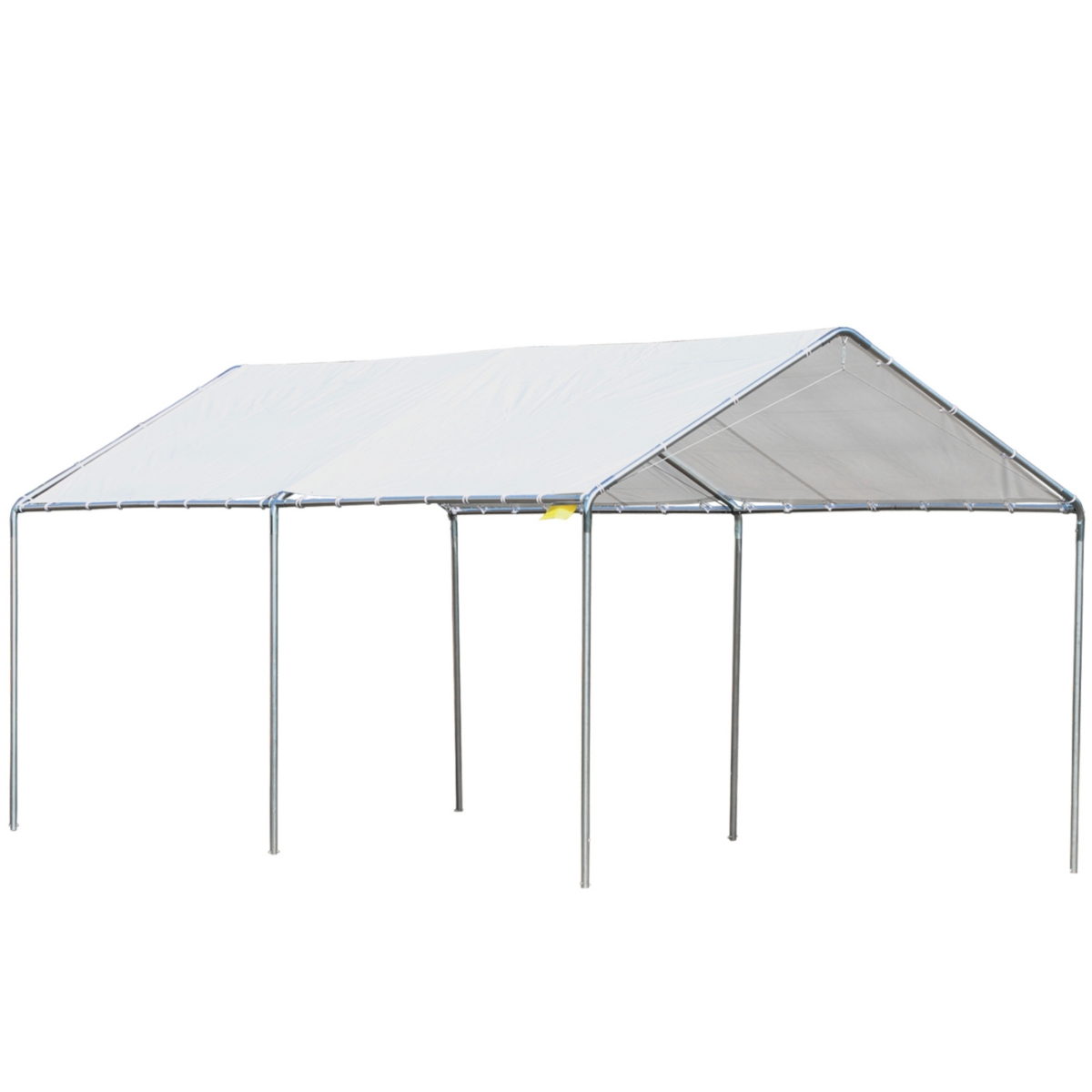Streamdale Furniture 10'x20' Carport Heavy Duty Galvanized Car Canopy with Included Anchor Kit, 3 Reinforced Steel Cables,- White