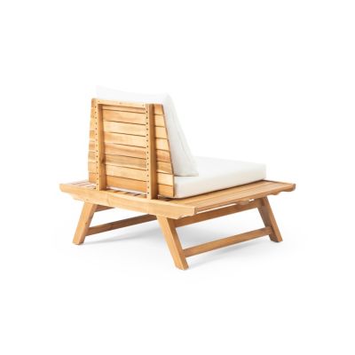 Streamdale Acacia Wood Club Chair With Water-Resistant Cushions