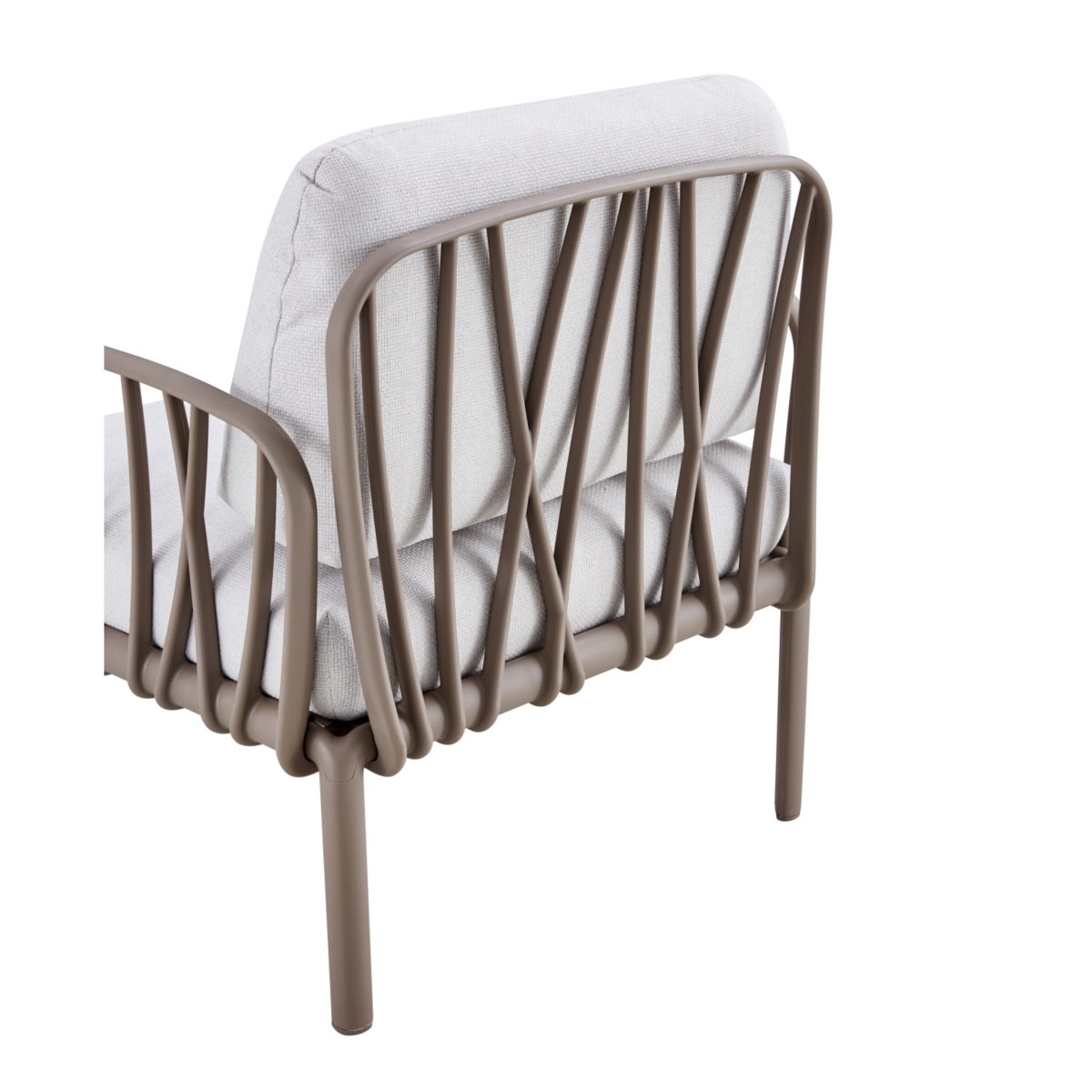 Streamdale Furniture Patio indoor/ outdoor garden single sofa armchairs plastic with soft cushion Weather waterproof chair Sectional Furniture for Bal