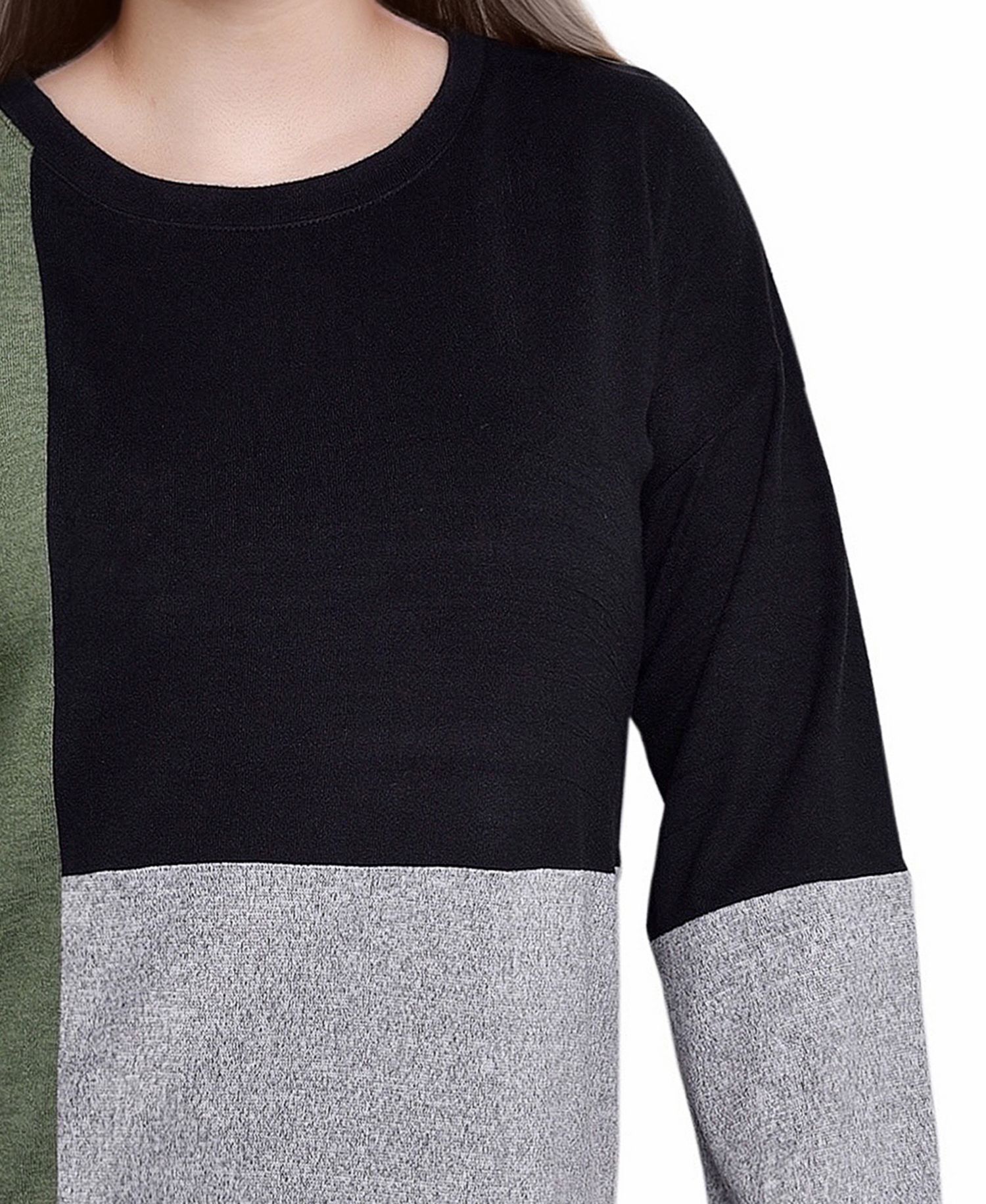 Women's Long Sleeve Colorblocked Top
