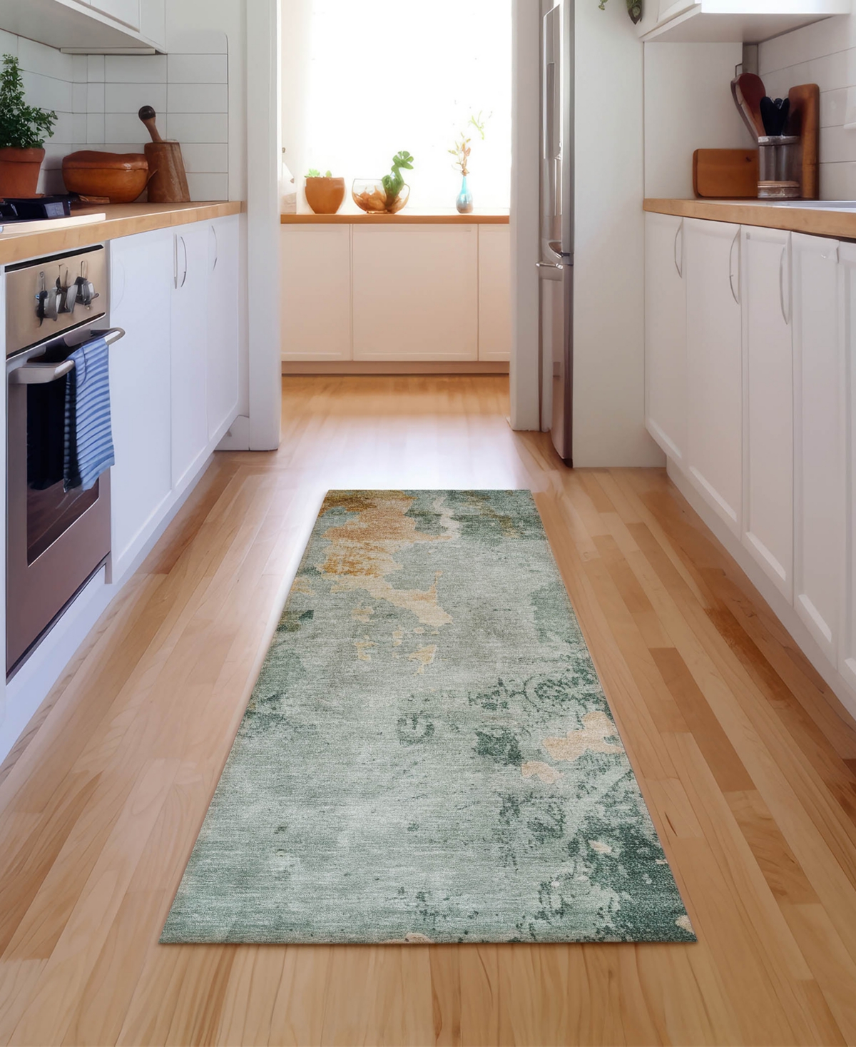 Dalyn Bresca Washable Bc1 2'3''x7'6'' Runner Area Rug In Mint